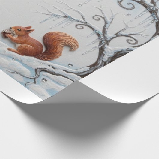 A Tale Between Branches and Snowflakes Cadeaupapier (Hoek)