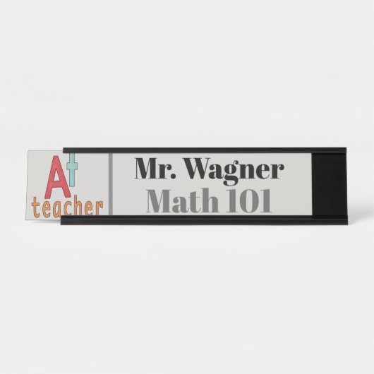 A+Teacher ajouter le nom de classe plaque de burea (Devant)