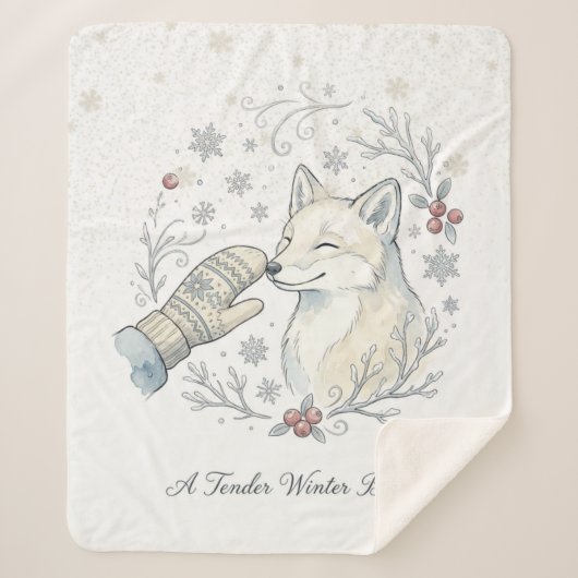 A Tender Winter Boop Sherpa Deken (Voorkant)