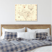 A Texan's Map of the United States (of Texas) Canvas Afdruk (Insitu (Slaapkamer))