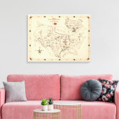 A Texan's Map of the United States (of Texas) Canvas Afdruk (Insitu (Woonkamer))