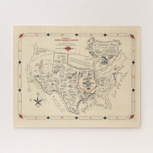 A Texan's Map of the United States (of Texas) Legpuzzel