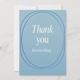 A thank you card for different occasions in blue bedankkaart