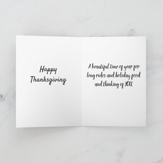 A **THANKSGIVING TOAST** FEESTDAGEN KAART (Binnen)