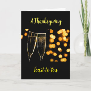 A **THANKSGIVING TOAST** FEESTDAGEN KAART