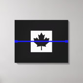 A Thin Blue Line Canadese vlag Canvas Afdruk (Voorkant)