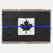 A Thin Blue Line Canadese vlag Deken (Voorkant)