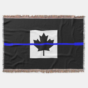 A Thin Blue Line Canadese vlag Deken