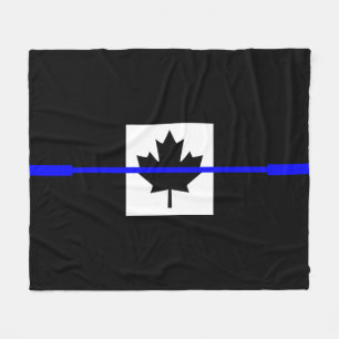 A Thin Blue Line Canadese vlag Fleece Deken