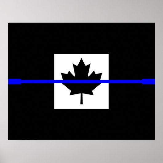 A Thin Blue Line Canadese vlag Poster (Voorkant)