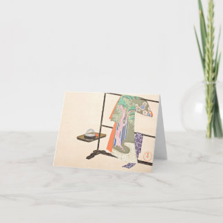 "A Thousand Grasses 4“ Kamisaka Sekka Ukiyo-E Kaart