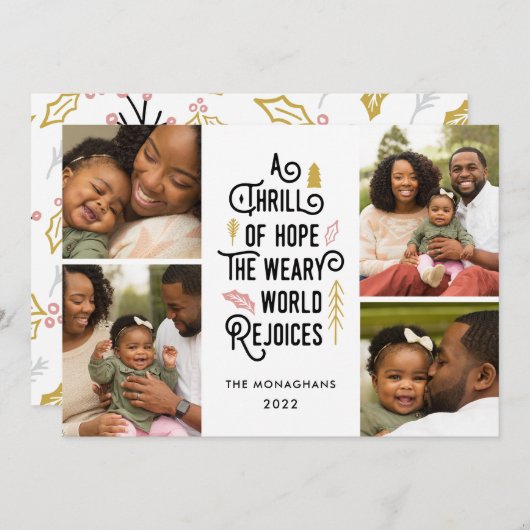 A Thrill of Hope | Foto van collage Feestdagenkaart (Voorkant / Achterkant)