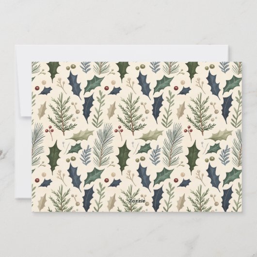 A Thrill of Hope Green Religious Arch Photo Feestdagenkaart (Achterkant)