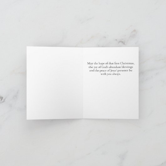 A Thrill of Hope Snowy Bough Christmas Kaart (Binnen)