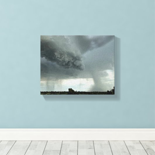 a thundercloud in the Arizona desert Canvas Afdruk (Insitu (Houten vloer))