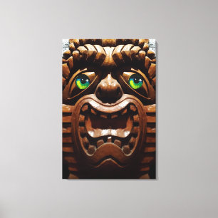 A Tiki Terraced - Ken Gage Art Canvas Afdruk