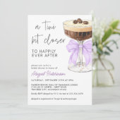 A Tini Bit Closer Bow Espresso Martini Bridal Kaart (Staand voorkant)
