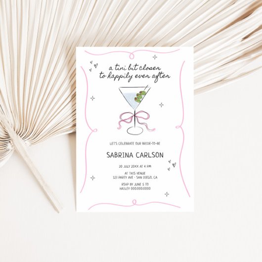 A Tini Bit Closer Bridal Shower Invitation
