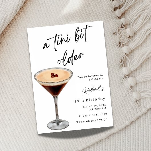 A Tini Bit Older 18th Birthday Invitation