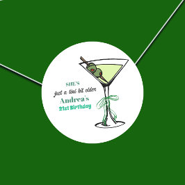 A Tini Bit Older 21st Birthday Party Ronde Sticker