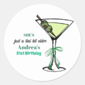 A Tini Bit Older 21st Birthday Party Ronde Sticker (Voorkant)