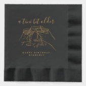 A Tini Bit Older Cheers Martini Birthday Party Folie Servetten (Voorkant)