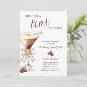 A Tini Bit Older Espresso Martini 50th Birthday Kaart (Staand voorkant)