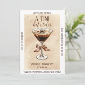 A Tini Bit Older Espresso Martini Birthday Party Kaart (Staand voorkant)