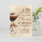 A Tini Bit Older Espresso Martini Birthday Party Kaart (Staand voorkant)