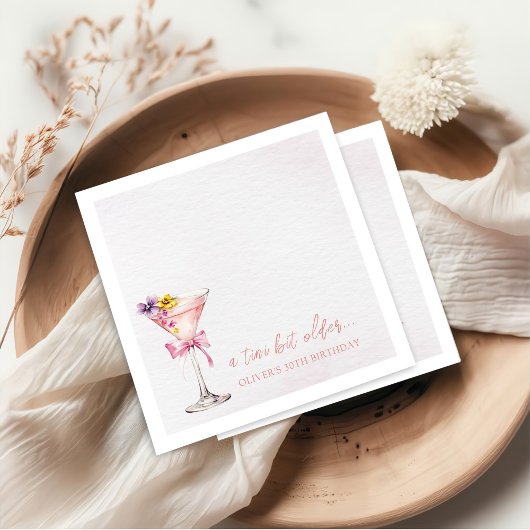 A Tini Bit Older Martini 30th Birthday Party   Nap Servet