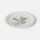 A Tini Bit Older Pink Martini Cocktail Birthday Papieren Bordje (Gekanteld)