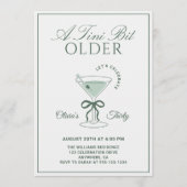A Tini Bit Older Sage 30th Martini Birthday Kaart (Voorkant)