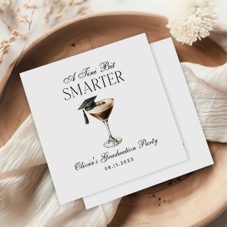 A Tini Bit Smarter Espresso Martini Graduation Servet
