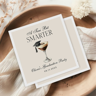 A Tini Bit Smarter Espresso Martini Graduation Servet