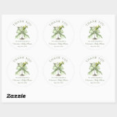 A tini Martini Sage Baby Shower Thank you Sticker (Feuille)