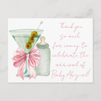 A Tini One Baby Girl Thank You Post Card Feestdagenkaart