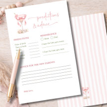 A Tini One Baby Shower Predictions & Advice Game