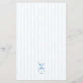 A Tini One Blue Bow Wishes For Baby Advice Card (Achterkant)