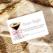 A Tini One Martini Roze Luier Raffle Baby Shower