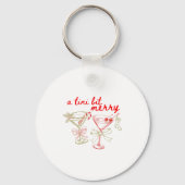 A Tiny Bit Merry Christmas Merrier Martini Tail Xm Sleutelhanger (Voorkant)