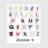 A to Z Alphabets Cutout Sticker Pack (Vel)
