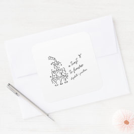 A Toast to Forever Wedding Vierkante Sticker