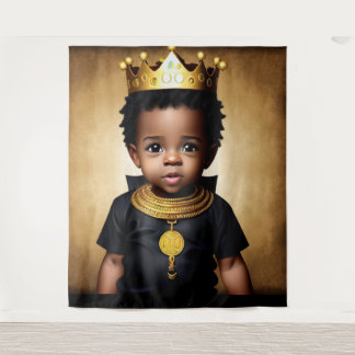 A Toddler King Tapestry Wandkleed