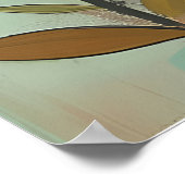 À toi-même Soyez Véritable Poster - Turquoise et r (Coin)