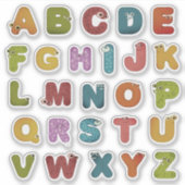 A tot Z alfabet plakt op letters Sticker (Voorkant)