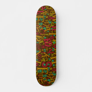 A tot Z Epic Letters Alfabet Unieke woordstijl Skateboard