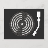 A tot Z Platenspeler Donkere Briefkaart (Voorkant)