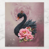 A touch of rose and swan's glow. wijn etiket (Enkel label)