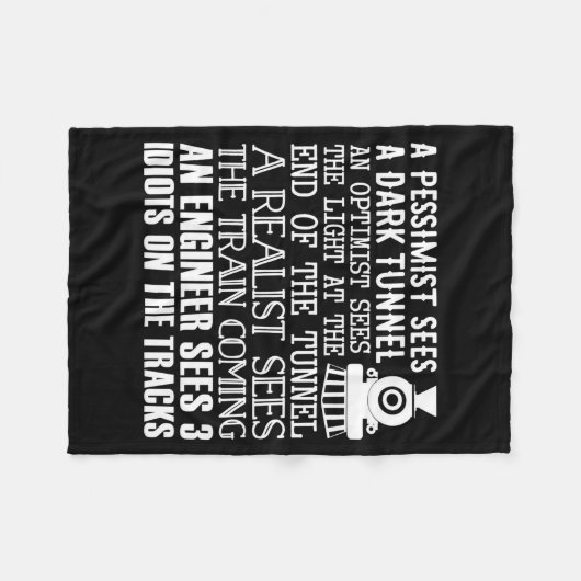 A Train Engineer And 3 Idiots Funny Joke Fleece Deken (Voorkant (Horizontaal))