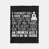 A Train Engineer And 3 Idiots Funny Joke Fleece Deken (Voorkant)